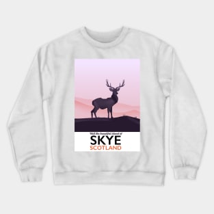 Skye Scotland travel poster Crewneck Sweatshirt